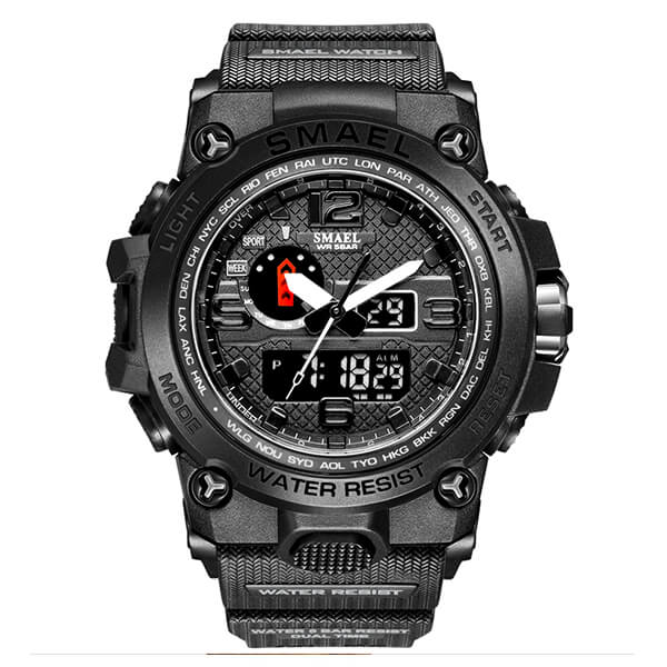 SMAEL 1545D Sports Watch Military Dual Display - Black Ανδρικά -> Ανδρικά Ρολόγια -> Ρολόγια Στρατιωτικά